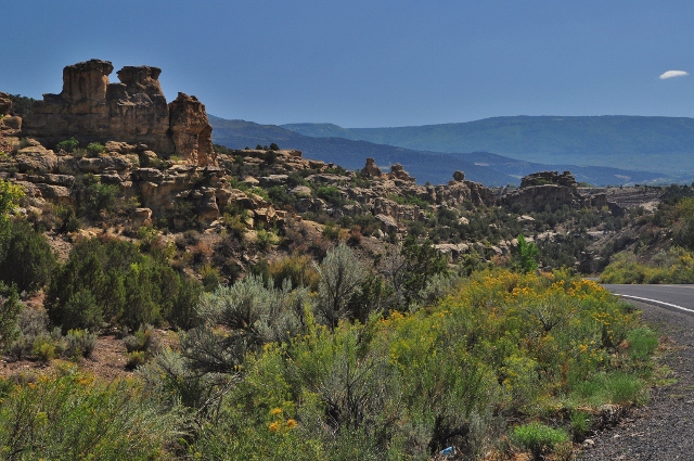 rock formation in DeBeque Canyon